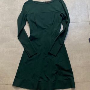 Theory Green Long Sleeved Dress